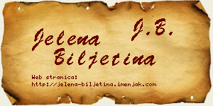 Jelena Biljetina vizit kartica